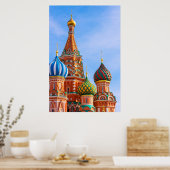 Monumenten | Sint-Basilkathedraal in Moskou Poster (Keuken)