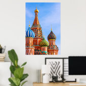 Monumenten | Sint-Basilkathedraal in Moskou Poster (Thuiskantoor)