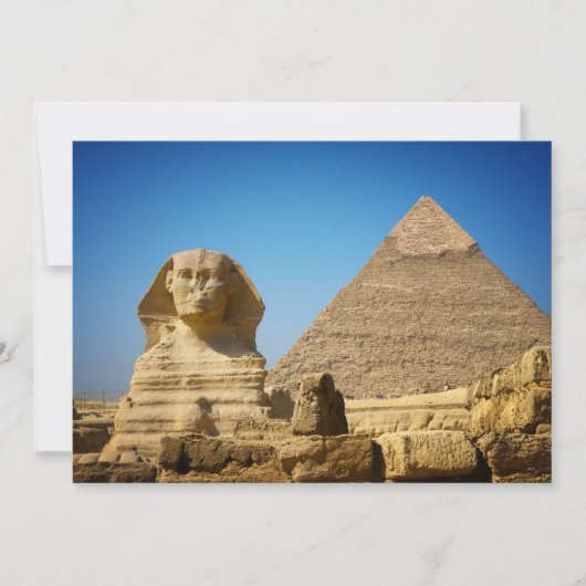 Monumenten | Sphinx & Pyramid of Egypt Bedankkaart (Voorkant)