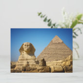 Monumenten | Sphinx & Pyramid of Egypt Bedankkaart (Staand voorkant)