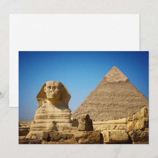 Monumenten | Sphinx & Pyramid of Egypt Bedankkaart (Voorkant / Achterkant)