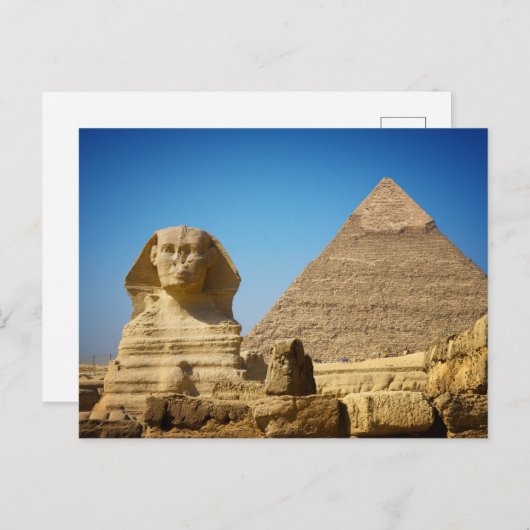 Monumenten | Sphinx & Pyramid of Egypt Briefkaart (Voorkant / Achterkant)