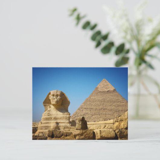 Monumenten | Sphinx & Pyramid of Egypt Briefkaart (Staand voorkant)