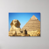 Monumenten | Sphinx & Pyramid of Egypt Canvas Afdruk (Voorkant)