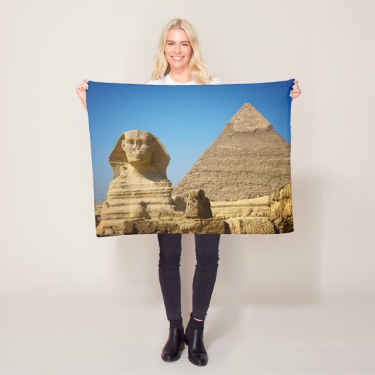 Monumenten | Sphinx & Pyramid of Egypt Fleece Deken (In situ)