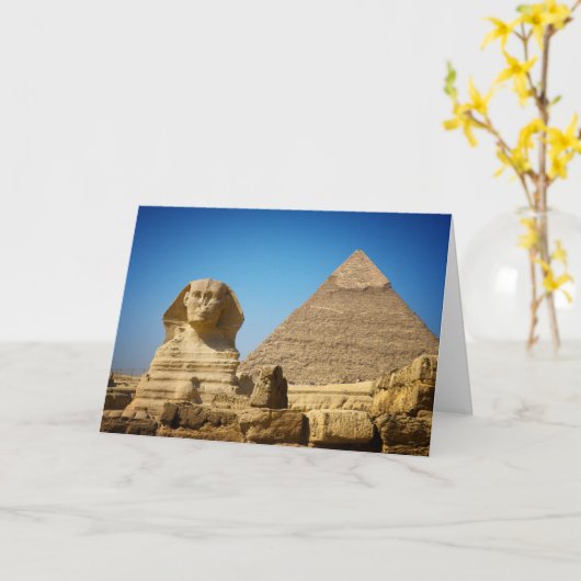 Monumenten | Sphinx & Pyramid of Egypt Kaart (Gele Bloem)