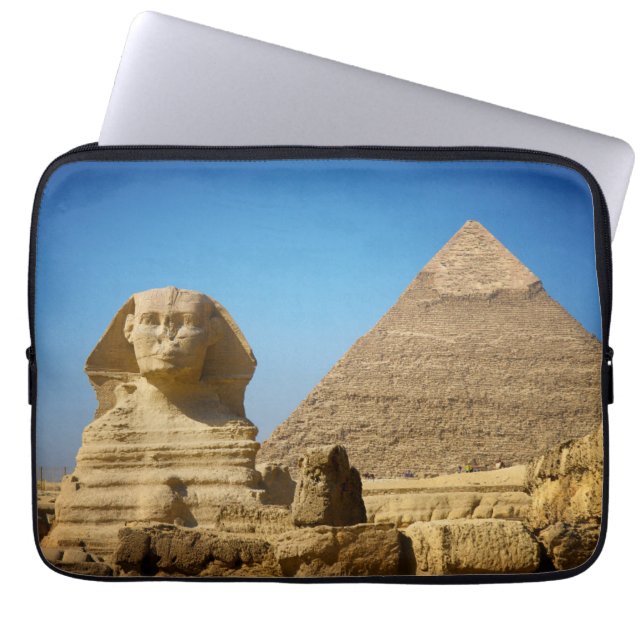 Monumenten | Sphinx & Pyramid of Egypt Laptop Sleeve (Voorkant)