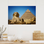 Monumenten | Sphinx & Pyramid of Egypt Poster (Keuken)