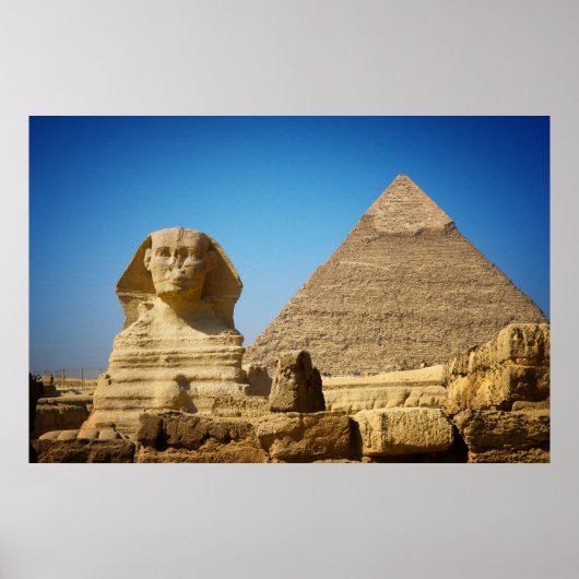 Monumenten | Sphinx & Pyramid of Egypt Poster (Voorkant)
