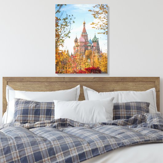 Monumenten | St. Basil's Cathedral Moscow Canvas Afdruk (Insitu (Slaapkamer))