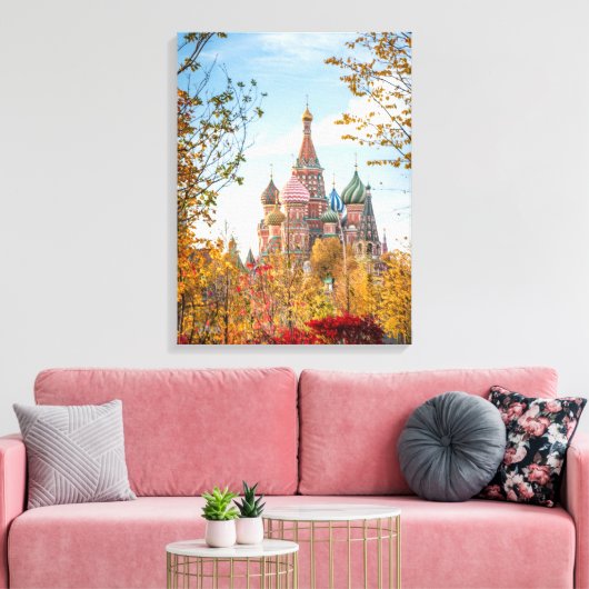 Monumenten | St. Basil's Cathedral Moscow Canvas Afdruk (Insitu (Woonkamer))