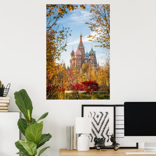 Monumenten | St. Basil's Cathedral Moscow Poster (Thuiskantoor)