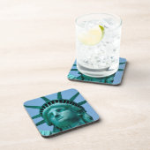 Monumenten | Statue of Liberty Face Bier Onderzetter (Rechterzijde)