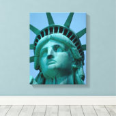 Monumenten | Statue of Liberty Face Canvas Afdruk (Insitu (Houten vloer))