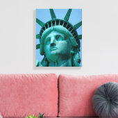 Monumenten | Statue of Liberty Face Canvas Afdruk (Insitu (Woonkamer))