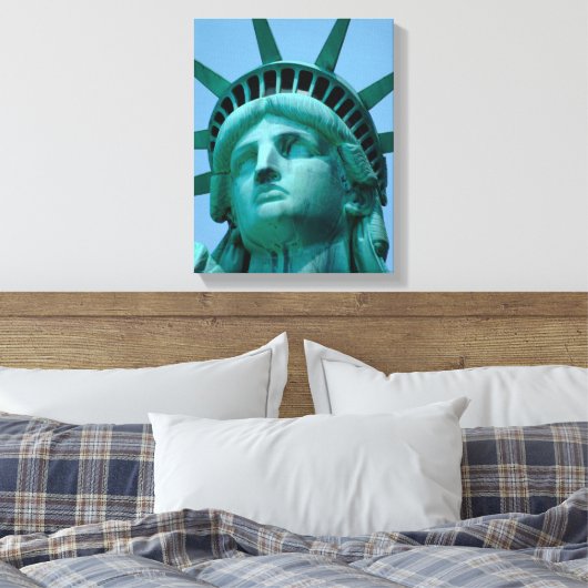 Monumenten | Statue of Liberty Face Canvas Afdruk (Insitu (Slaapkamer))