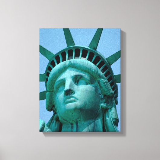 Monumenten | Statue of Liberty Face Canvas Afdruk (Voorkant)