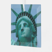 Monumenten | Statue of Liberty Face Glas Ornament (Voorkant links)