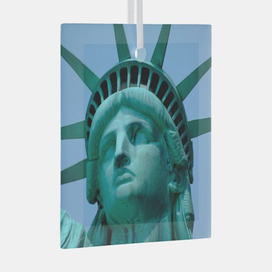 Monumenten | Statue of Liberty Face Glas Ornament (Voorkant Rechts)