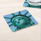 Monumenten | Statue of Liberty Face Kartonnen Onderzetters (Schuin)
