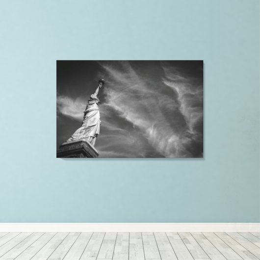 Monumenten Statue of Liberty Manhattan NYC Canvas Afdruk (Insitu (Houten vloer))