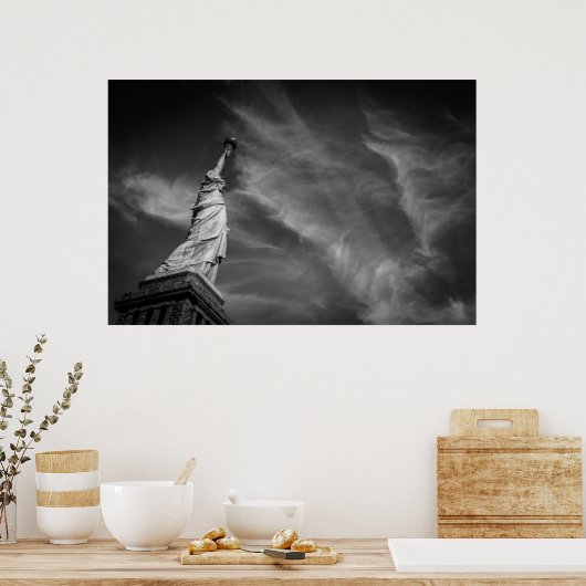 Monumenten Statue of Liberty Manhattan NYC Poster (Keuken)