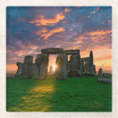 Monumenten | Stonhenge, England Glazen Onderzetter (Voorkant)