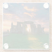 Monumenten | Stonhenge, England Glazen Onderzetter (Achterkant)