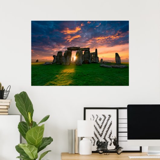 Monumenten | Stonhenge, England Poster (Thuiskantoor)