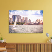 Monumenten Sydney Opera House Canvas Afdruk (Insitu (Woonkamer))