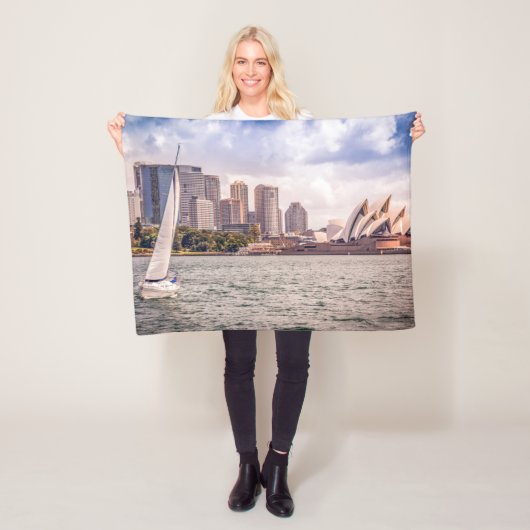 Monumenten Sydney Opera House Fleece Deken (In situ)