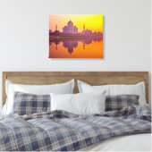 Monumenten Taj Mahal at Sunset Canvas Afdruk (Insitu (Slaapkamer))