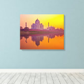 Monumenten Taj Mahal at Sunset Canvas Afdruk (Insitu (Houten vloer))