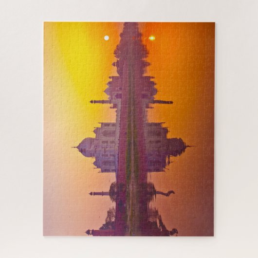 Monumenten Taj Mahal at Sunset Legpuzzel (Verticaal)