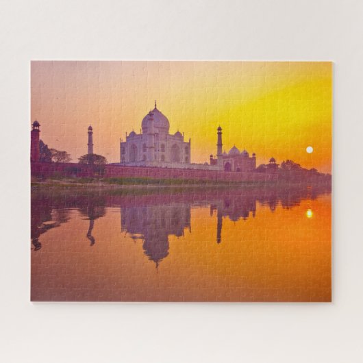 Monumenten Taj Mahal at Sunset Legpuzzel (Horizontaal)