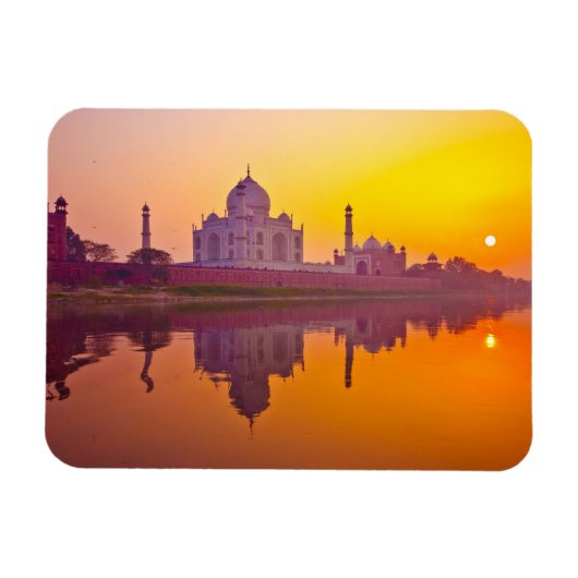 Monumenten Taj Mahal at Sunset Magneet (Horizontaal)