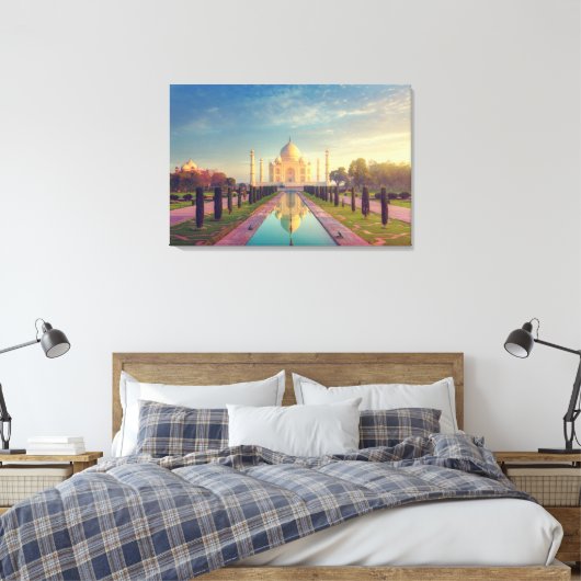 Monumenten | Taj Mahal Colors Canvas Afdruk (Insitu (Slaapkamer))