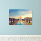Monumenten | Taj Mahal Colors Canvas Afdruk (Insitu (Houten vloer))