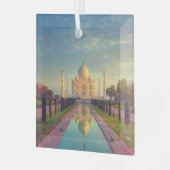 Monumenten | Taj Mahal Colors Glas Ornament (Voorkant links)