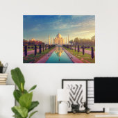 Monumenten | Taj Mahal Colors Poster (Thuiskantoor)