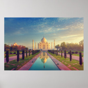 Monumenten Taj Mahal Colors Poster