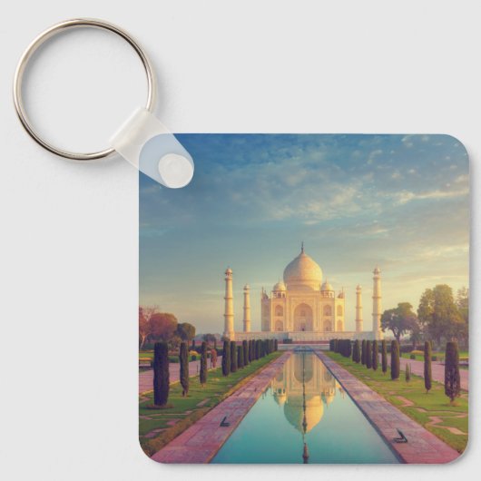 Monumenten | Taj Mahal Colors Sleutelhanger (Voorkant)