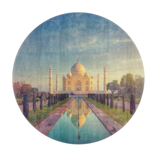 Monumenten | Taj Mahal Colors Snijplank (Voorkant)