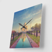 Monumenten | Taj Mahal Colors Vierkante Klok (Hoek)