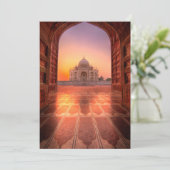 Monumenten Taj Mahal, India at Sunset Bedankkaart (Staand voorkant)