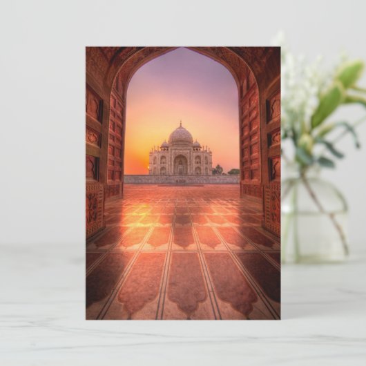 Monumenten Taj Mahal, India at Sunset Bedankkaart (Staand voorkant)