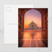 Monumenten Taj Mahal, India at Sunset Briefkaart (Voorkant / Achterkant)