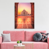 Monumenten Taj Mahal, India at Sunset Canvas Afdruk (Insitu (Woonkamer))