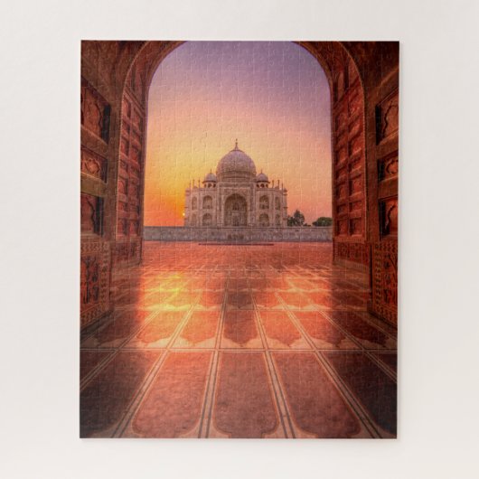 Monumenten Taj Mahal, India at Sunset Legpuzzel (Verticaal)