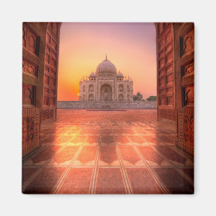 Monumenten Taj Mahal, India at Sunset Magneet